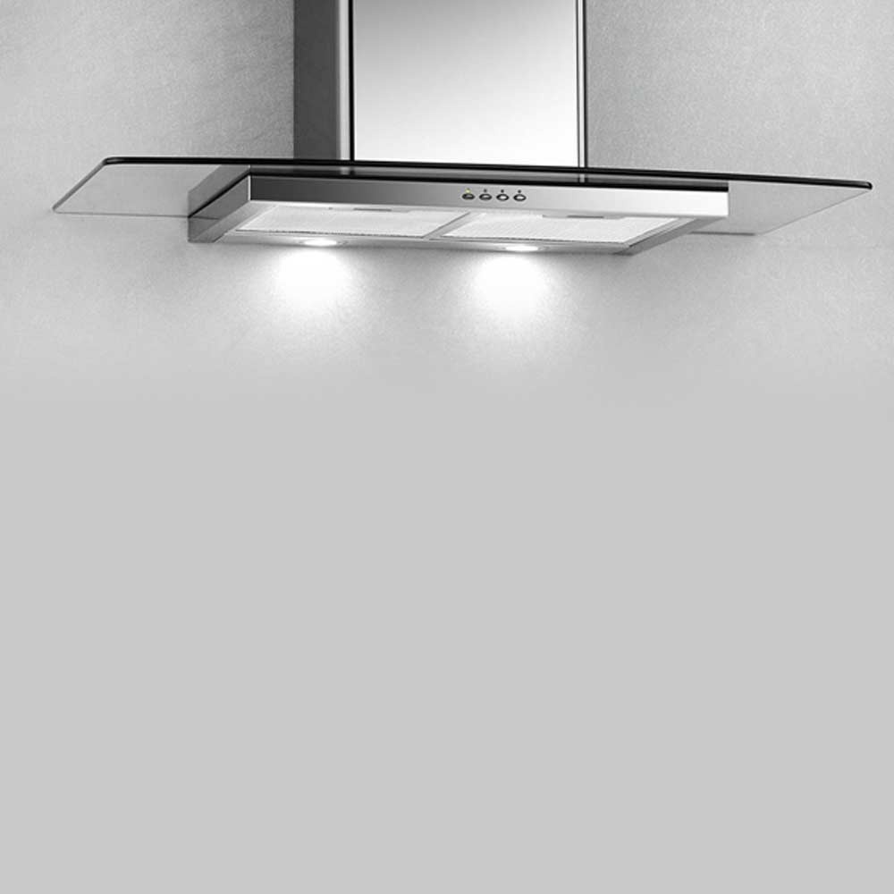 Uno 90cm Glass Chimney Hood UP 9618