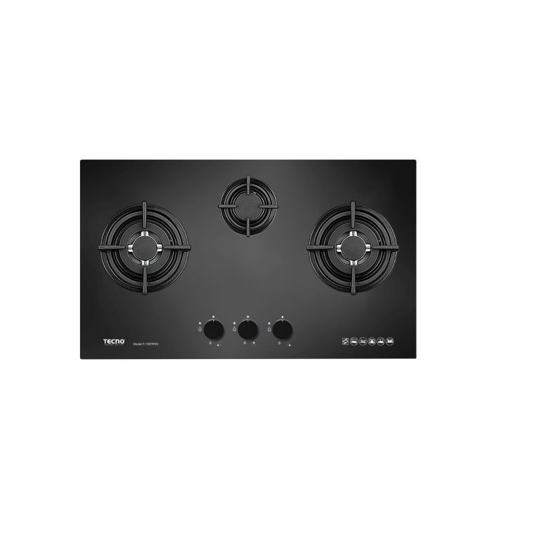 TECNO T738TRSV 3 BURNER GLASS HOB (70CM)