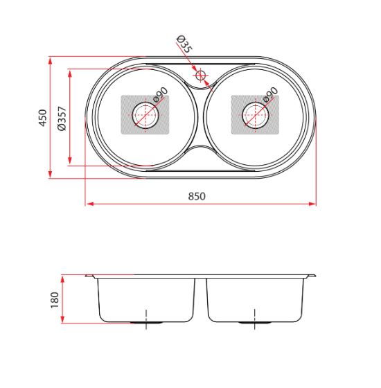 Rubine Stainless Steel SINK ROX 620 - Image 6