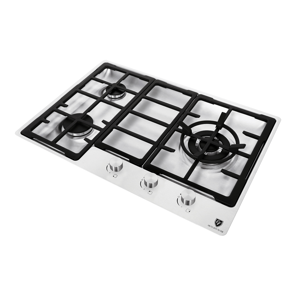 EF HB FG 3070  BUILT-IN GAS HOB|STAINLESS STEEL|BATTERY IGNITION|