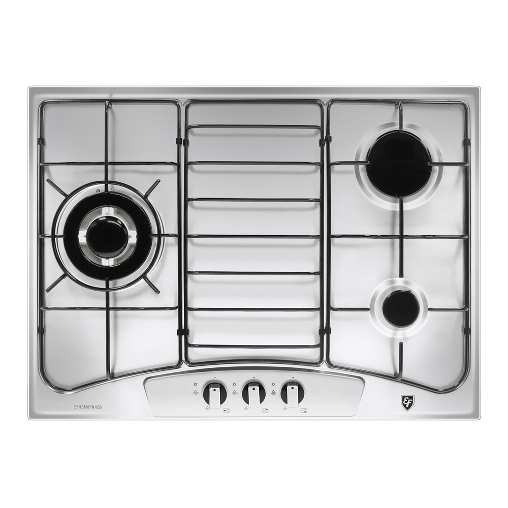 EF EFH 3760 TN VSB BUIL-IN GAS HOB|STAINLESS STEEL-BATTERY IGNITION|