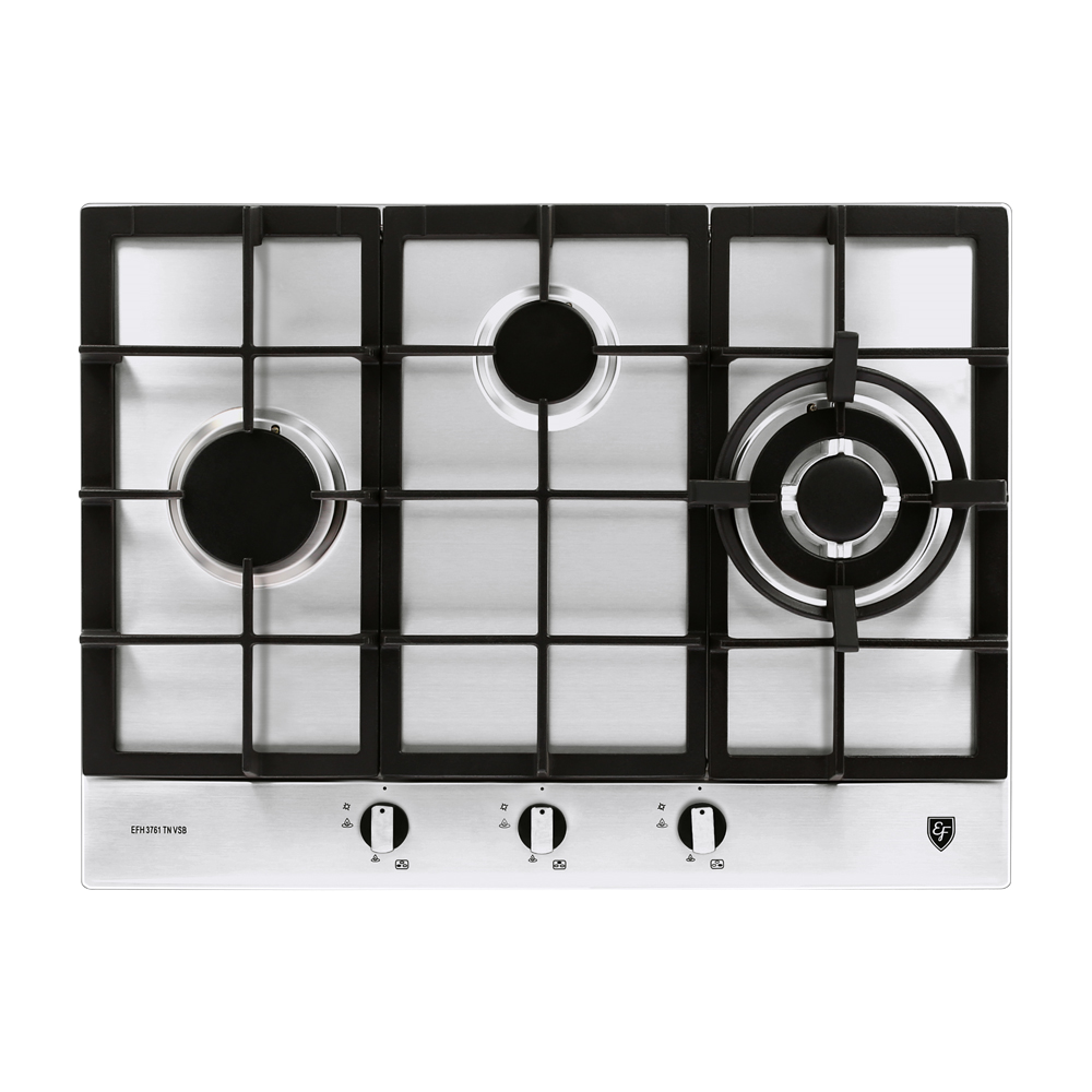EF EFH 3761 TN VSB BUIL-IN GAS HOB|STAINLESS STEEL-BATTERY IGNITION|