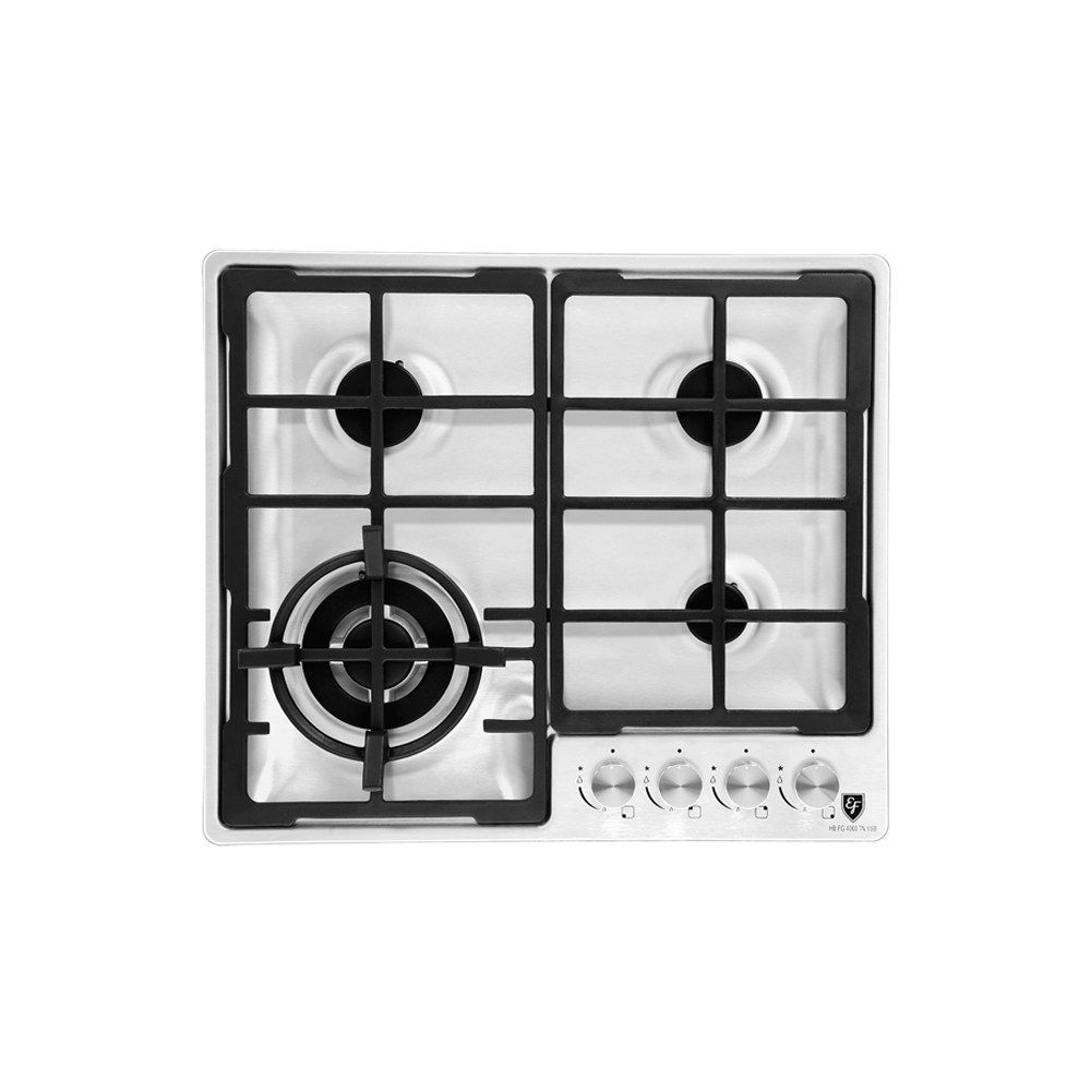 EF HB FG 4060 TN VSB BUILT-IN GAS HOB|STAINLESS STEEL|BATTERY IGNITION|