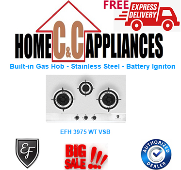 EF EFH 3975 WT VSB BUILT-IN GAS HOB|STAINLESS STEEL|BATTERY IGNITION|