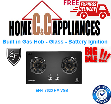 EF EFH 7623 HM VGB  Built in Gas Hob|Glass-Battery Ignition|