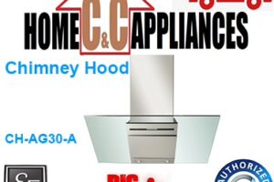 EF CH-AG30-A Chimney Hood |Dual Charcoal Filters | 2 x 20W Halogen Lights | FREE DELIVERY |
