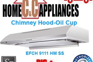 EF EFCH 9111 HM SS Cooker Hood - Oil Cup | Dual Motors | Stainless Steel | FREE DELIVERY |