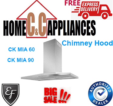 EF CK-Mia 60 / CK-Mia 90 Chimney Hood | Triple Aluminium Grease Filters | 2 x 20W Halogen Lights |