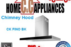 EF CK Fino BK Chimney Hood | Triple Baffle Filters | Sensor Touch Control with 4 Fan Speeds |