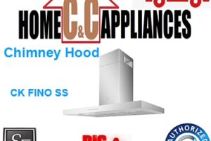 EF CK Fino SS Chimney Hood | Dual Charcoal Filters | Triple Aluminium Grease Filters| FREE DELIVERY |