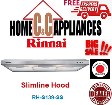 RINNAI RH-S139-SS Slimline Hood | Super Sleek Design | MULTI BRAND | MULTI MODELS |