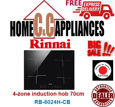 RINNAI RB-6024H-CB 4 Zone Induction Hob (60cm) | Schott Ceran Glass (Black) Top Plate |