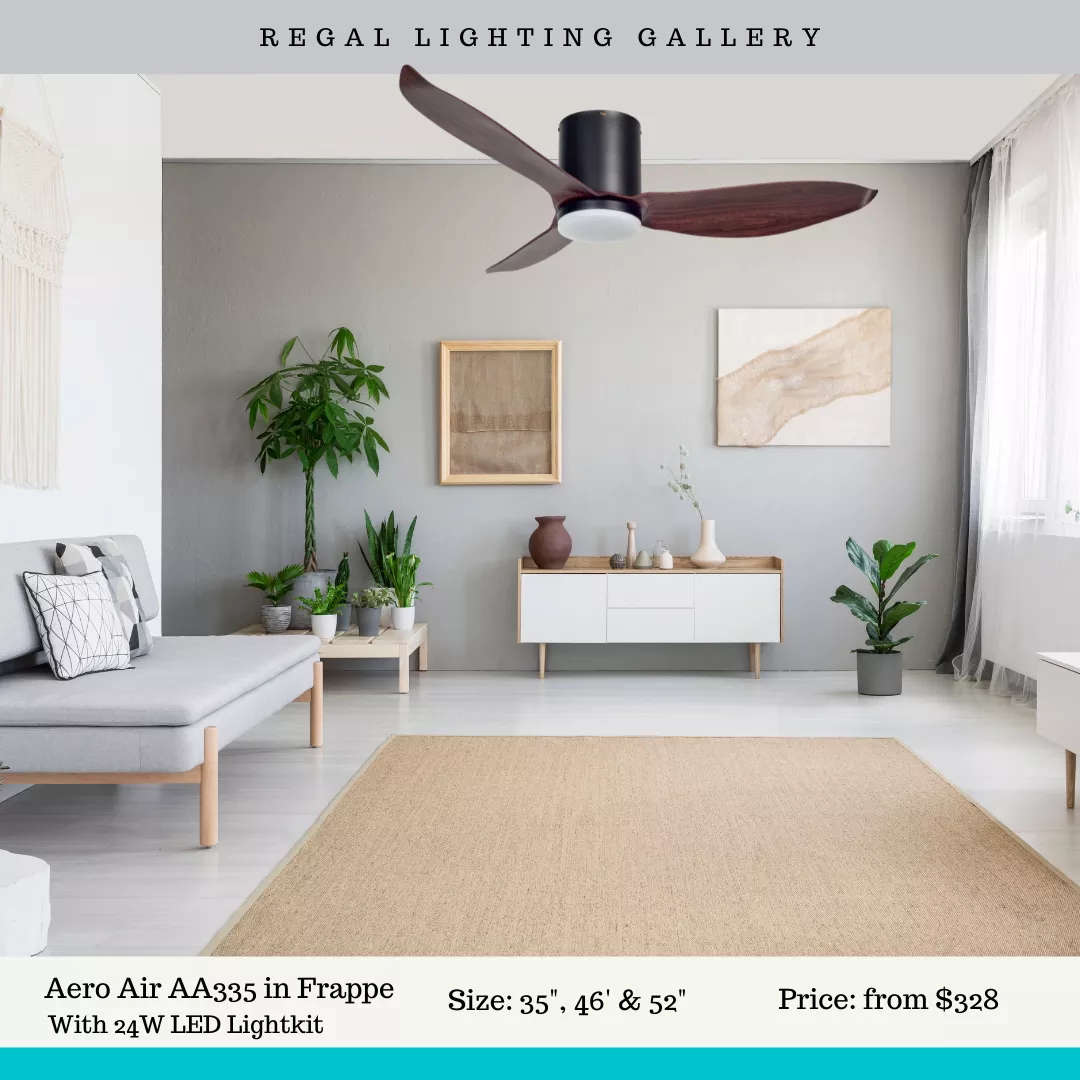 Aero Air AA335 35″(  Frappe, Latte)Ceiling Fan With 24W Tri Tone LED, Available In Matt Black, Matt White, Latte And Frappe - Image 2