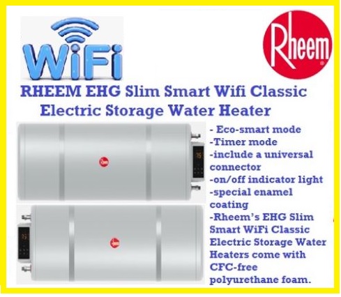 Rheem EHG-25S WIFI Slim  Smart Wifi Classic Electric Storage Water Heater