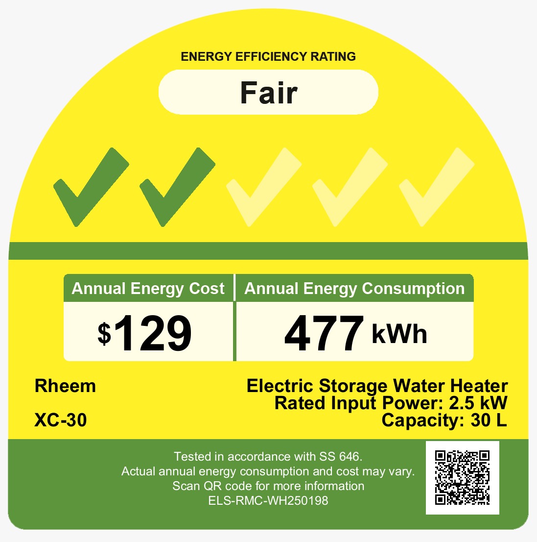 Rheem XC-30 Xwell Cube Classic plus Electric Storage Water Heater / FREE EXPRESS DELIVERY - Image 9