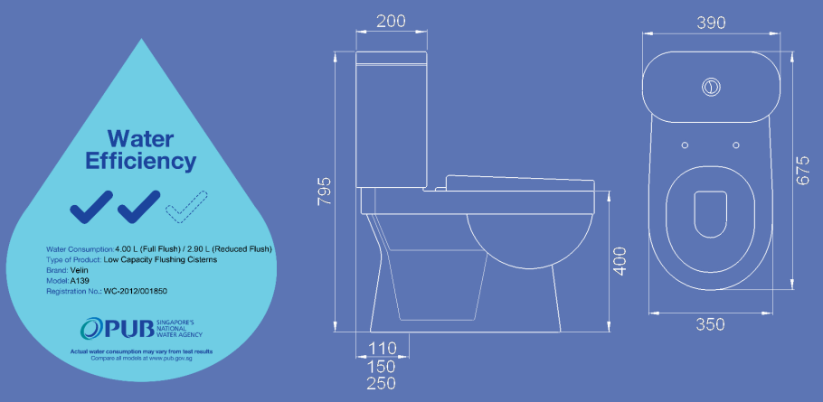 Velin 139 2-Piece Toilet Bowl Bundle / Cheapest Toilet Bowl / Free Express Delivery - Image 5