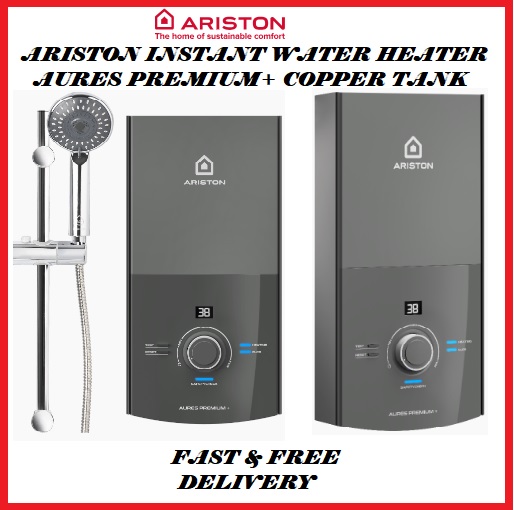 Ariston AURES PREMIUM + COPPER TANK INSTANT WATER HEATER  WITH HAND SHOWER