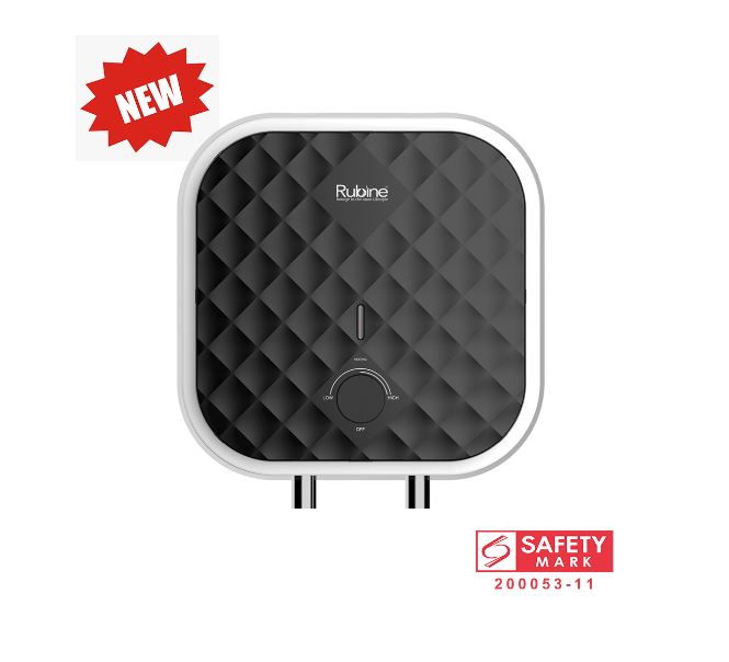 Rubine MT 15 BLACK STORAGE WATER HRATER WITH Pressure Relief Valve + Mounting Hardware + Flexible Hose - Image 3