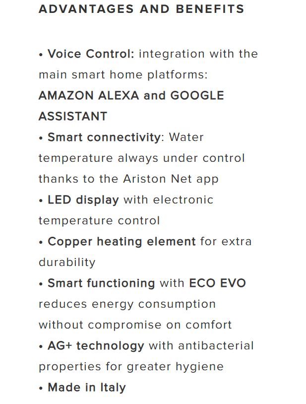 ARISTON Andris LUX 15 WiFi Electric Storage Water Heater / Free Express Delivery - Image 8