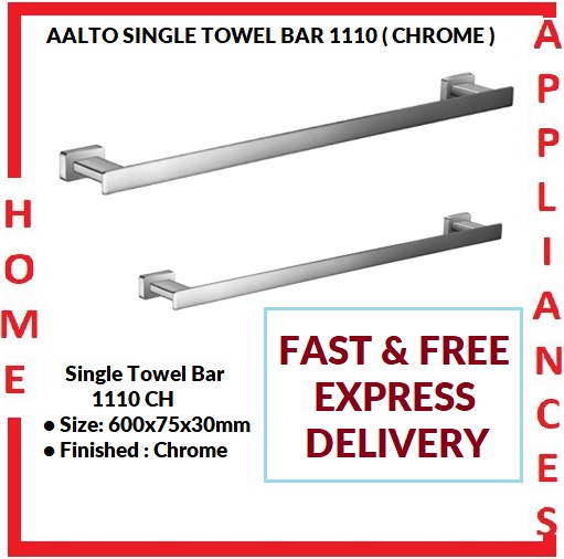 AALTO SINGLE TOWEL BAR 1110CH ( CHROME ) / FREE EXPRESS DELIVERY