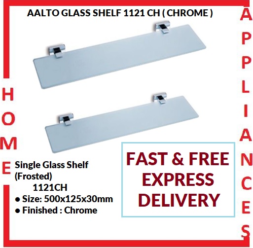 AALTO GLASS SHELF 1121 CH ( CHROME ) / FREE EXPRESS DELIVERY