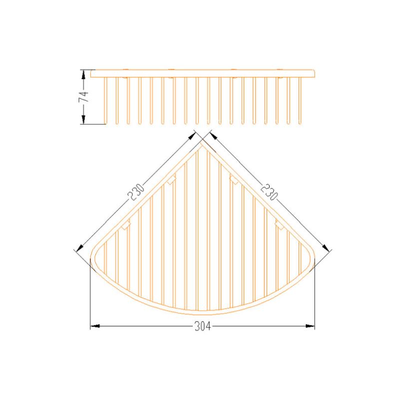 AALTO SINGLE CORNER BASKET FM5323H74 ( MATTE GOLD , MATTE ROSE GOLD ) / FREE EXPRESS DELIVERY - Image 4