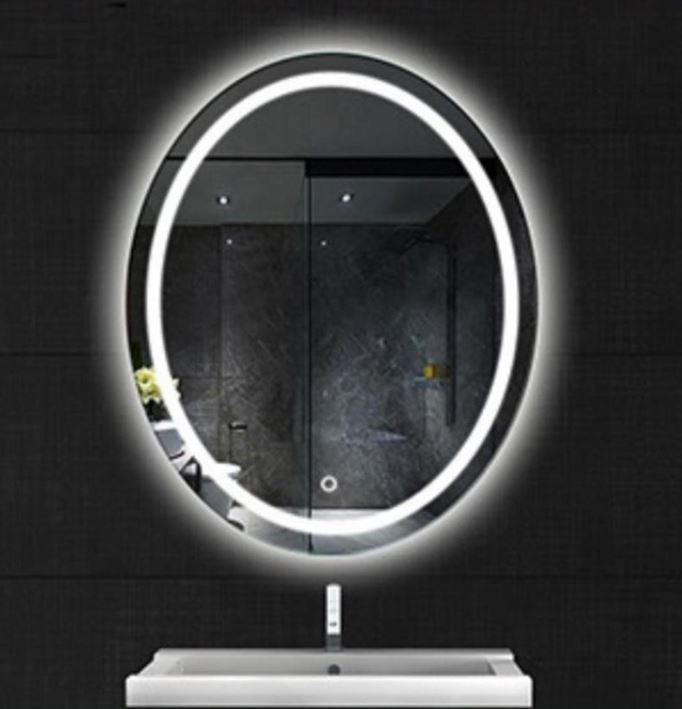 AALTO OVAL LED LIGHT DEFOG MIRROR WITH FRAMELESS A19018 / FREE EXPRESS DELIVERY - Image 2