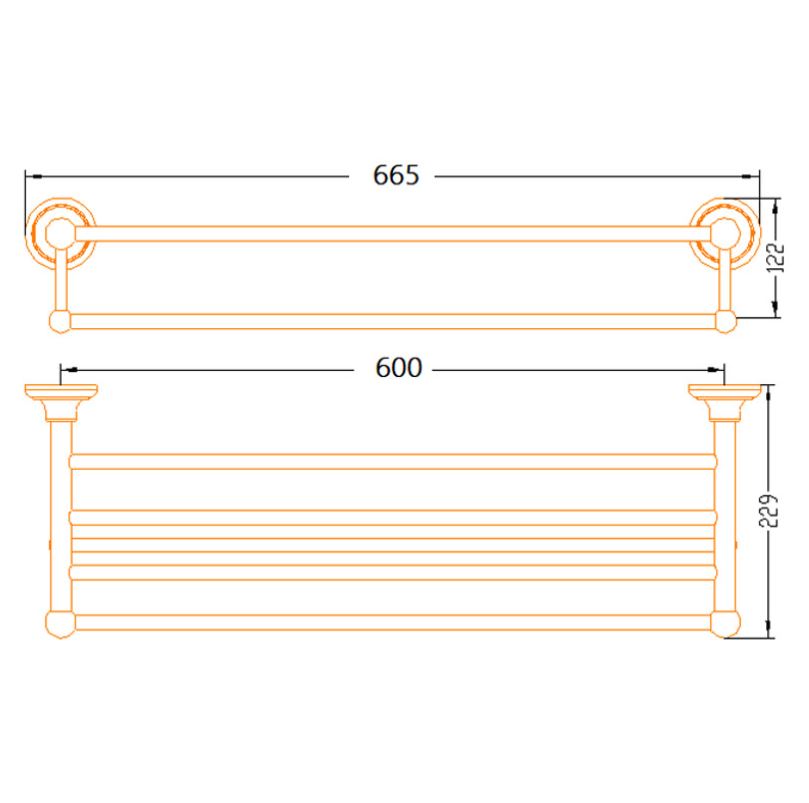 AALTO TOWEL RACK BEK02 ( ROSE GOLD , GOLD ) / FREE EXPRESS DELIVERY - Image 4