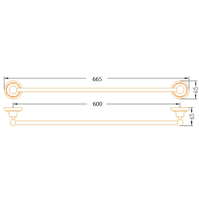 AALTO SINGLE TOWEL BAR BEK11 ( ROSE GOLA , GOLD ) / FREE EXPRESS DELIVERY - Image 4