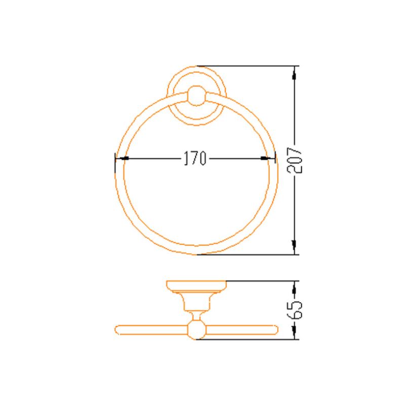 AALTO FACE TOWEL RING BEK20 ( ROSE GOLD , GOLD ) / FREE EXPRESS DELIVERY - Image 4