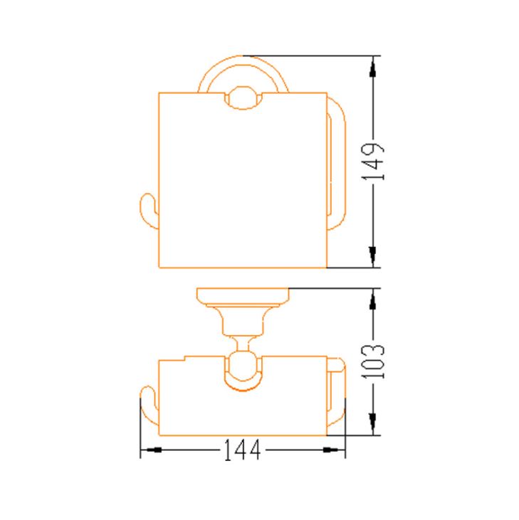 AALTO TOILET PAPER HOLDER WITH COVER BEK70 ( ROSE GOLD , GOLD ) / FREE EXPRESS DELIVERY - Image 4