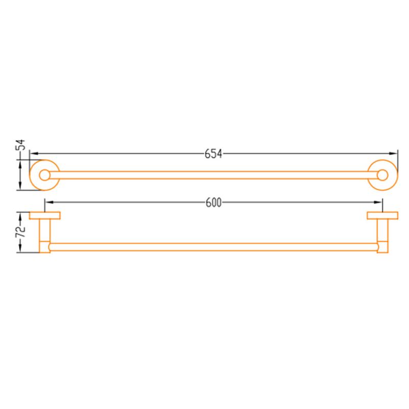AALTO SINGLE TOWEL BAR CT11 ( BRUSHED STEEL ) / FREE EXPRESS DELIVERY - Image 3