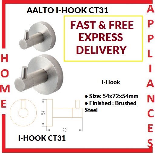 AALTO I-HOOK CT31 ( Brushed Steel ) / FREE EXPRESS DELIVERY