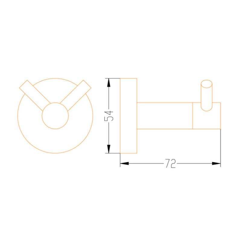 AALTO ROBE HOOK CT32 ( BRUSHED STEEL ) / FREE EXPRESS DELIVERY - Image 3