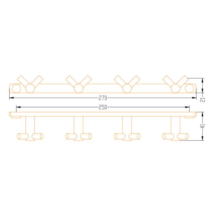 AALTO 4-V HOOKS HK324 (MATTE ROSE GOLD, ROSE GOLD , MATT GOLG , GOLD ) / FREE EXPRESS DELIVERY - Image 6