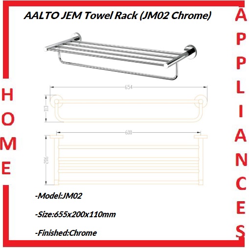 AALTO JEM Towel Rack (JM02 Chrome) / FREE EXPRESS DELIVERY