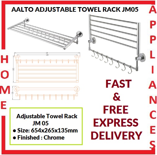AALTO ADJUSTABLE TOWEL RACK JM05 / FREE EXPRESS DELIVERY