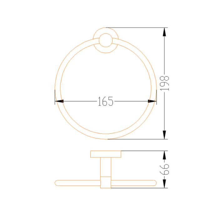AALTO FACE TOWEL RING JM20GM (GUN METAL ) / FREE EXPRESS DELIVERY - Image 3