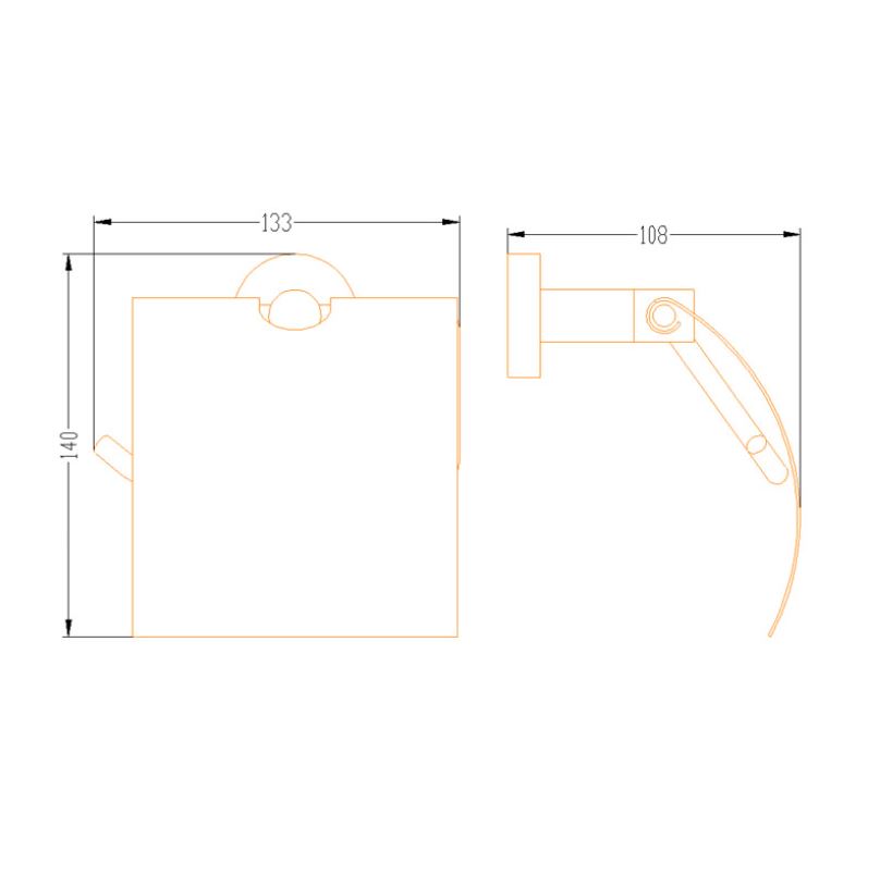 AALTO TOILET PAPER HOLDER WITH COVER JM70 ( MATTE ROSE GOLD , CHROME , ROSE GOLD ) / FREE EXPRESS DELIVERY - Image 5