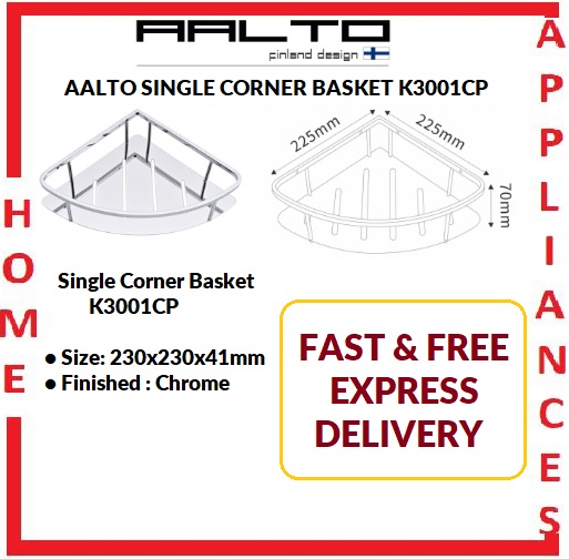AALTO SINGLE CORNER BASKET K3001CP / FREE EXPRESS DELIVERY