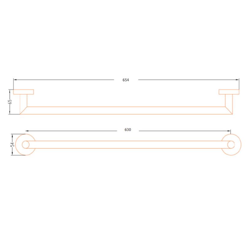AALTO SINGLE TOWEL BAR TMA11MRG ( MATTE ROSE GOLD ) / FREE EXPRESS DELIVERY - Image 3