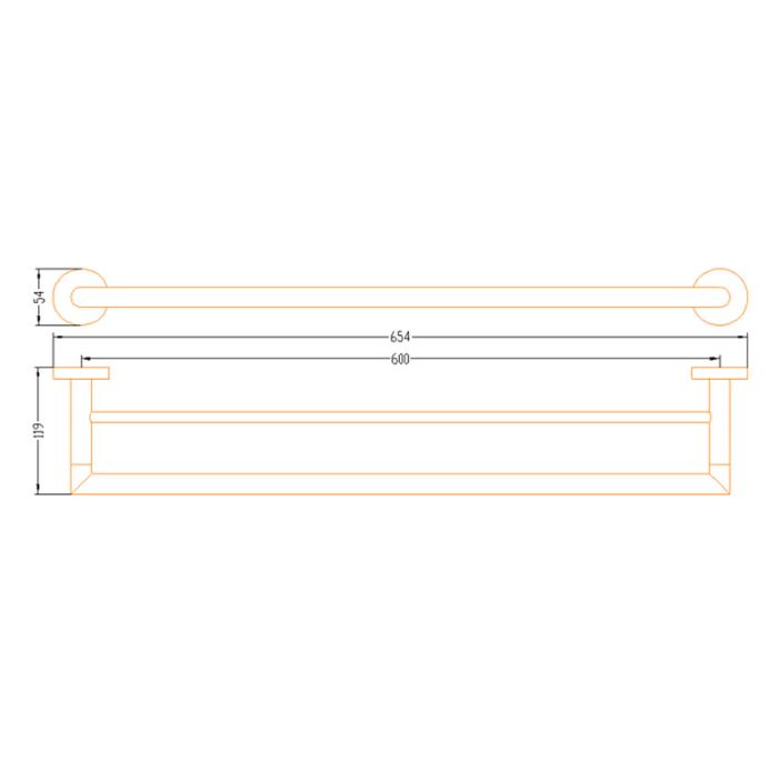 AALTO DOUBLE TOWEL BAR TMA12-600 (CHROME) / FREE EXPRESS DELIVERY - Image 4