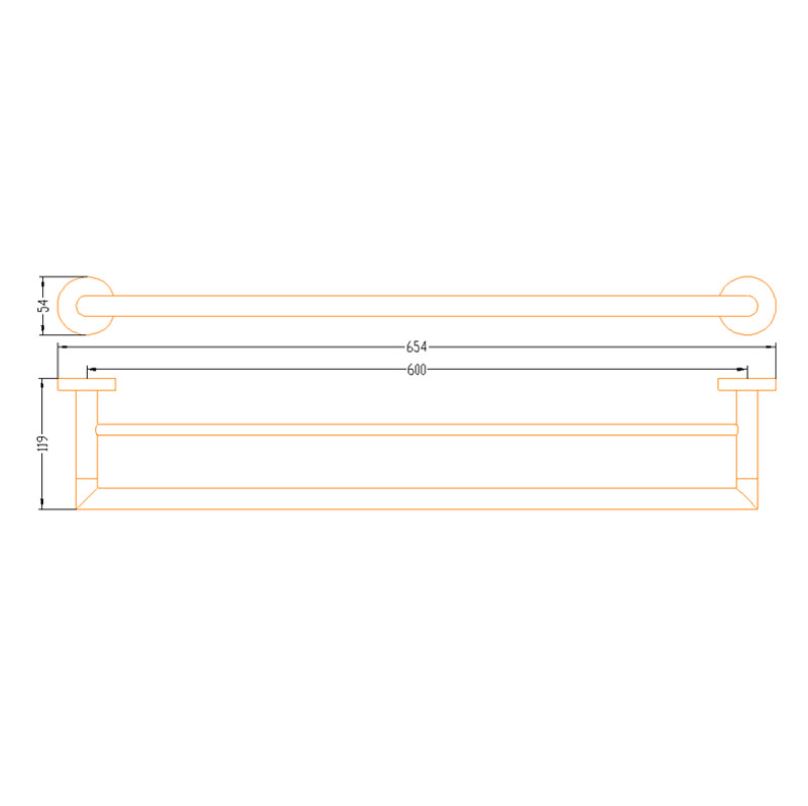AALTO DOUBLE TOWEL BAR TMA12B ( MATTE BLACK ) / FREE EXPRESS DELIVERY - Image 3