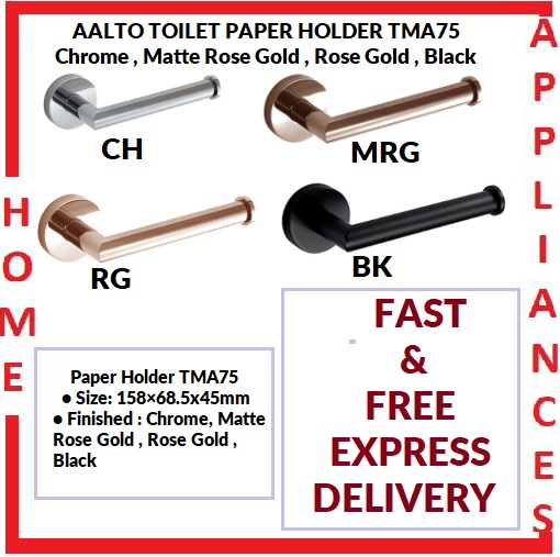 AALTO TOILET PAPER HOLDER TMA75 ( CHROME , MATTE ROSE GOLD , ROSE GOLD , BLACK ) / FREE EXPRESS DELIVERY