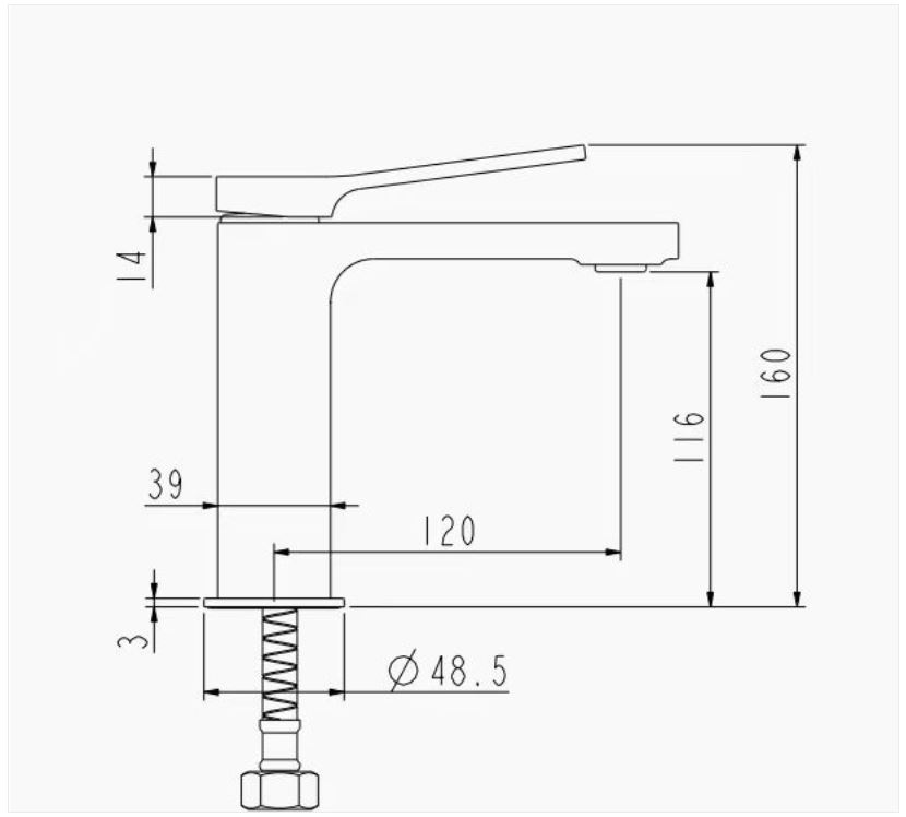 AALTO BASIN TAP 1302ACGM ( GUN METAL ) / FREE EXPRESS DELIVERY - Image 3