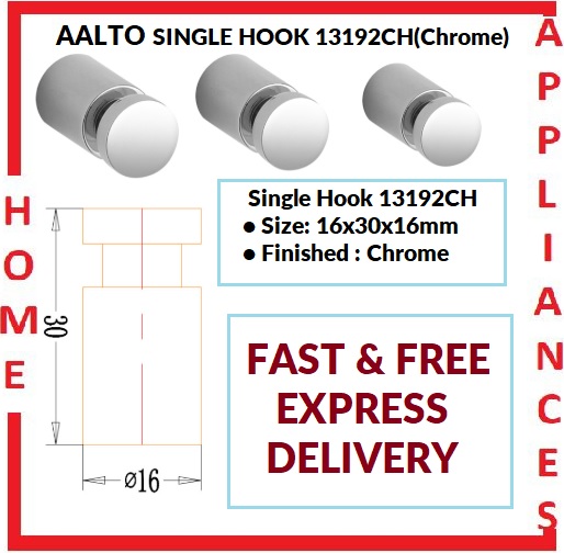 AALTO SINGLE HOOK 13192CH ( CHROME ) / FREE EXPRESS DELIVERY