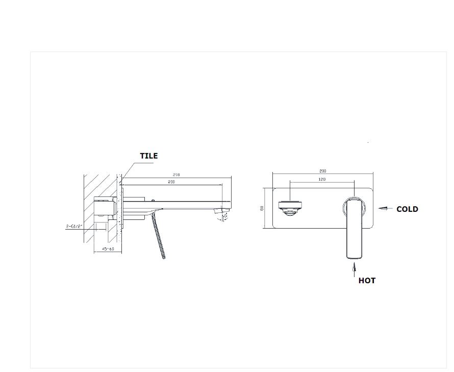 AALTO CONCEALED BASIN MIXER 2195CH ( CHROME ) / FREE EXPRESS DELIVERY - Image 3