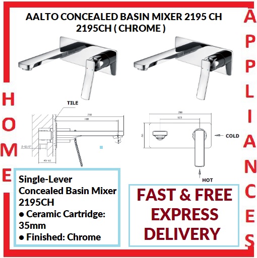AALTO CONCEALED BASIN MIXER 2195CH ( CHROME ) / FREE EXPRESS DELIVERY