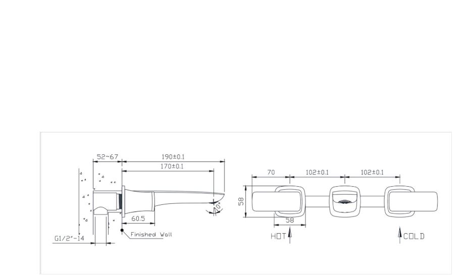 AALTO CONCEALED BASIN MIXER 2298CH ( CHROME ) / FREE EXPRESS DELIVERY - Image 3