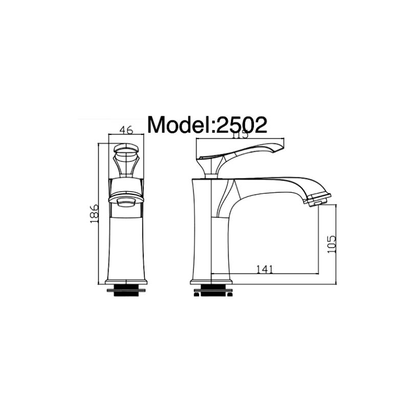 AALTO BASIN MIXER 2502G ( GOLD ) / FREE EXPRESS DELIVERY - Image 4
